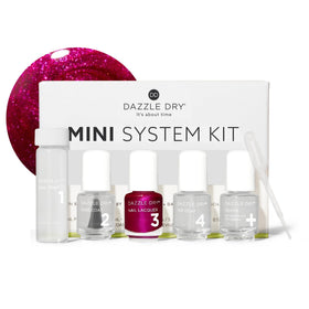 Dazzle Dry Kaleidoscope bottle ready for metallic fuchsia manicure with a long-lasting finish.
