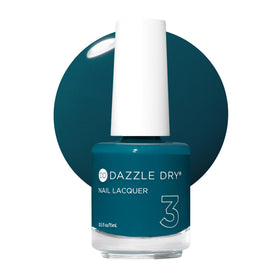 Dazzle Dry My Serenity bottle close-up showing teal blue-green cream finish for quick-dry nails