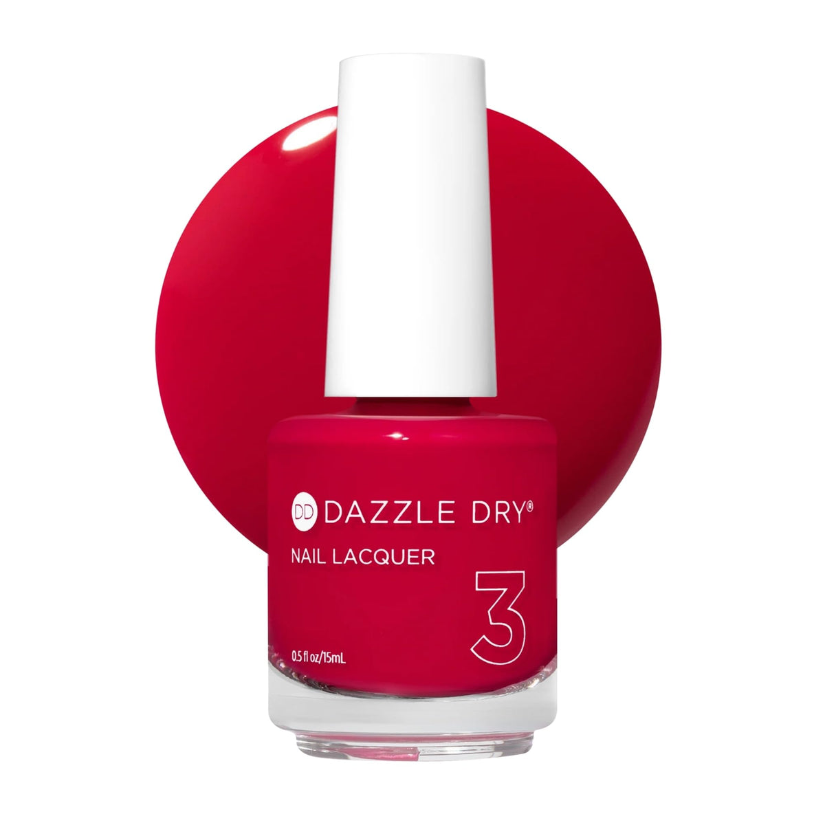 Dazzle Dry The Duchess swatch in bright strawberry pink showing quick-dry color.