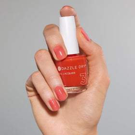Dazzle Dry Nail Lacquer Sweet and Juicy swatch displaying buildable color