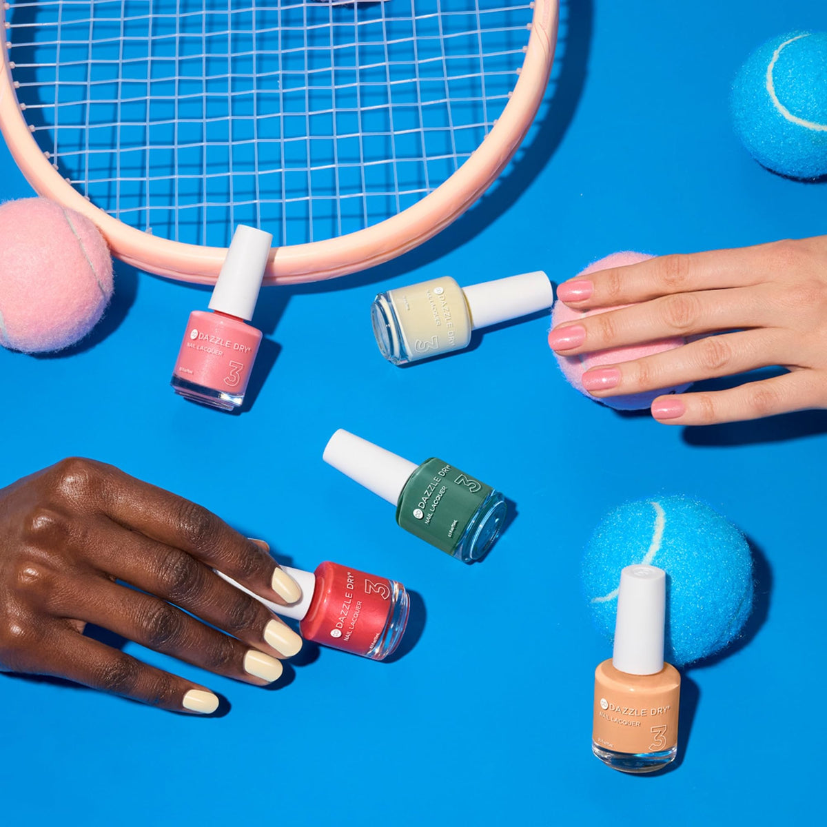 Dazzle Dry Nail Prep and Base Coat steps panel for prep and adhesion.