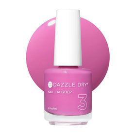 Dazzle Dry Paparazzi Pink bottle shows the cool dusty rose shade for quick-drying manicures.