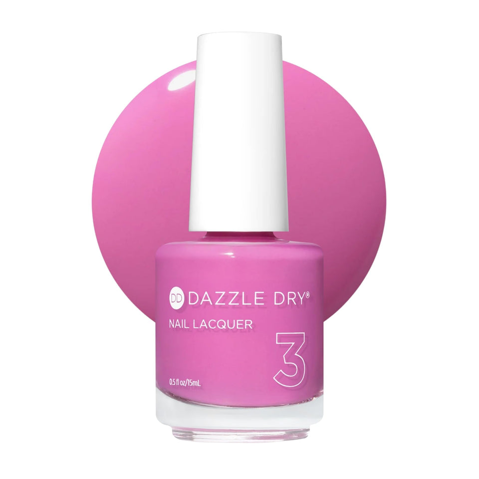 Dazzle Dry Paparazzi Pink bottle shows the cool dusty rose shade for quick-drying manicures.