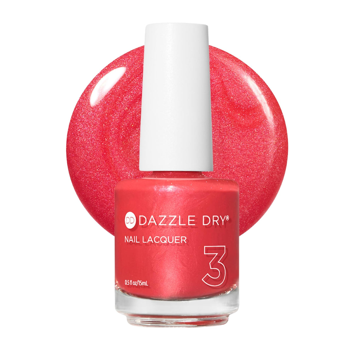 Dazzle Dry Poolside Pink bottle showcasing quick-dry shimmer finish