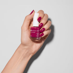 Dazzle Dry Raspberry Rush nail application in progress shows easy flow