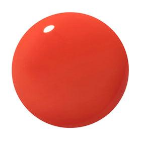 Dazzle Dry Red Hot Chili lacquer swatch, vibrant orangey red for bold looks.