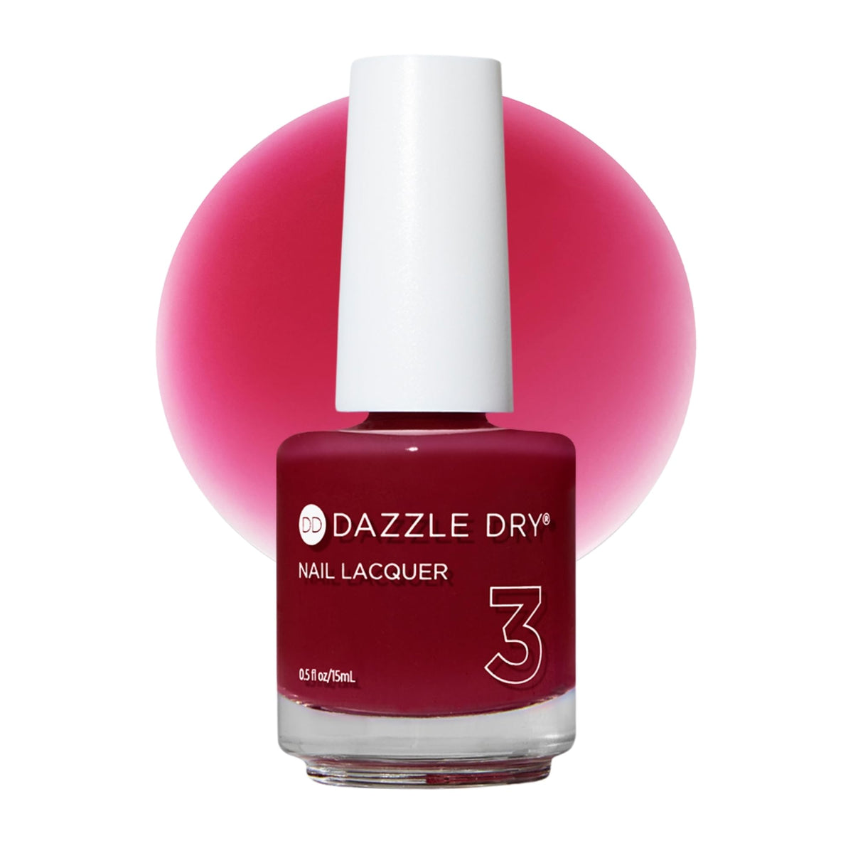 Dazzle Dry Ring Toss bottle shows the sheer cherry jelly finish for buildable color.