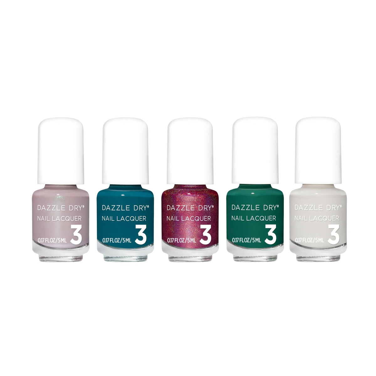 Dazzle Dry Romanticize mini flight shades collection offers a quick salon-quality at-home manicure.