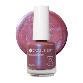 Dazzle Dry School Spirit bottle-front highlights a mauve with blue shimmer for stylish nails.