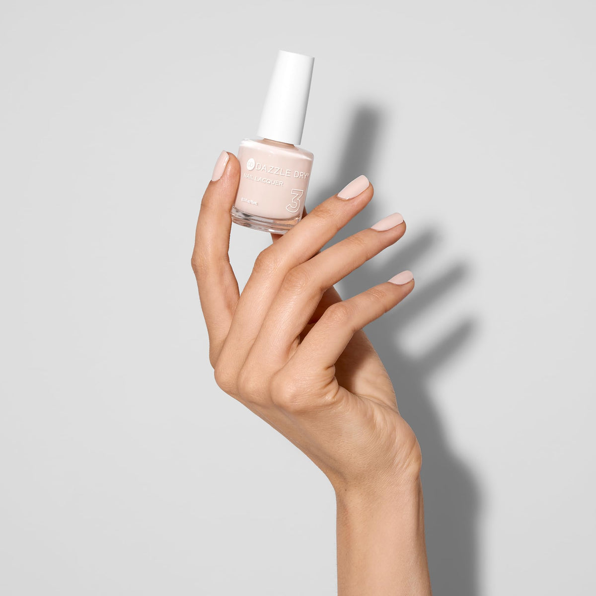Dazzle Dry So On Pointe nail ready image suggests everyday wear.