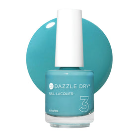 Dazzle Dry Spearmint Tea lacquer bottle with turquoise creme finish for fast, chip-resistant nails.