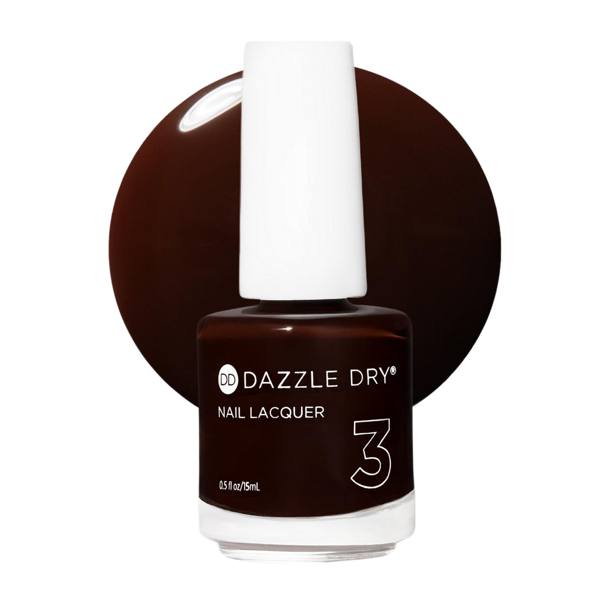Dazzle Dry Step 3 Mulled Wine swatch reveals rich long-lasting cream color.