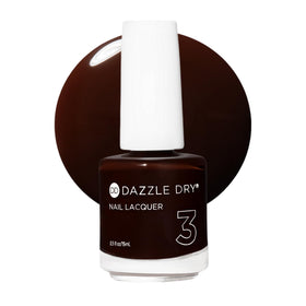 Dazzle Dry Step 3 Mulled Wine swatch reveals rich long-lasting cream color.