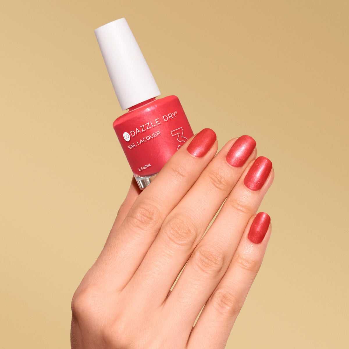 Dazzle Dry Step 3 lacquer bottle communicates easy four-step system