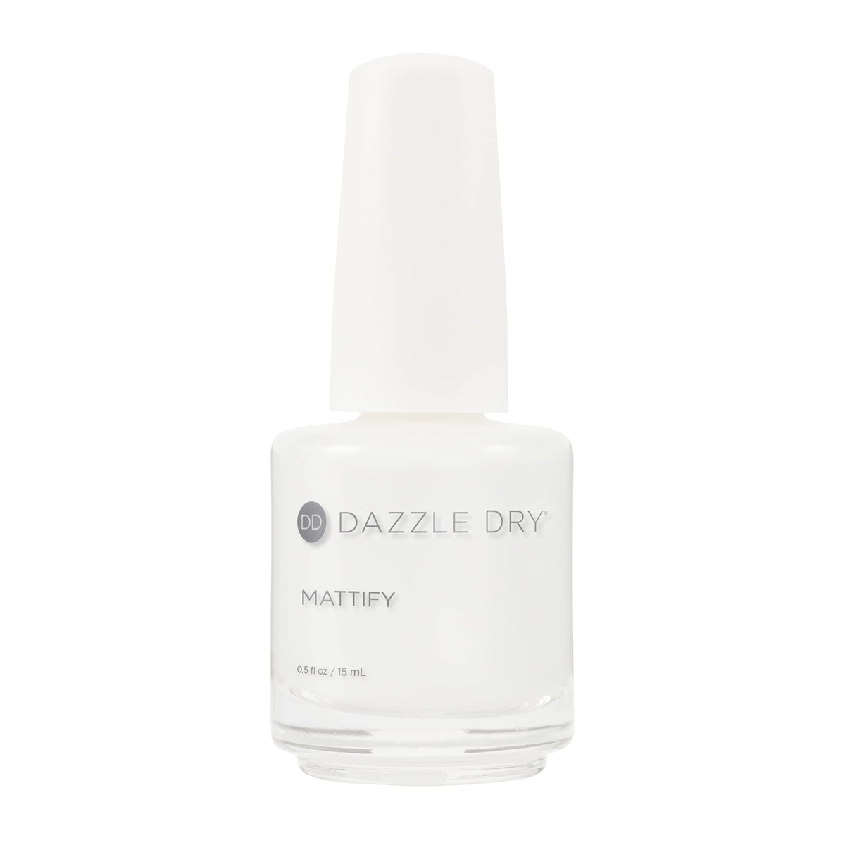 Dazzle Dry Step 4 matte top coat bottle closeup showing quick-dry matte finish