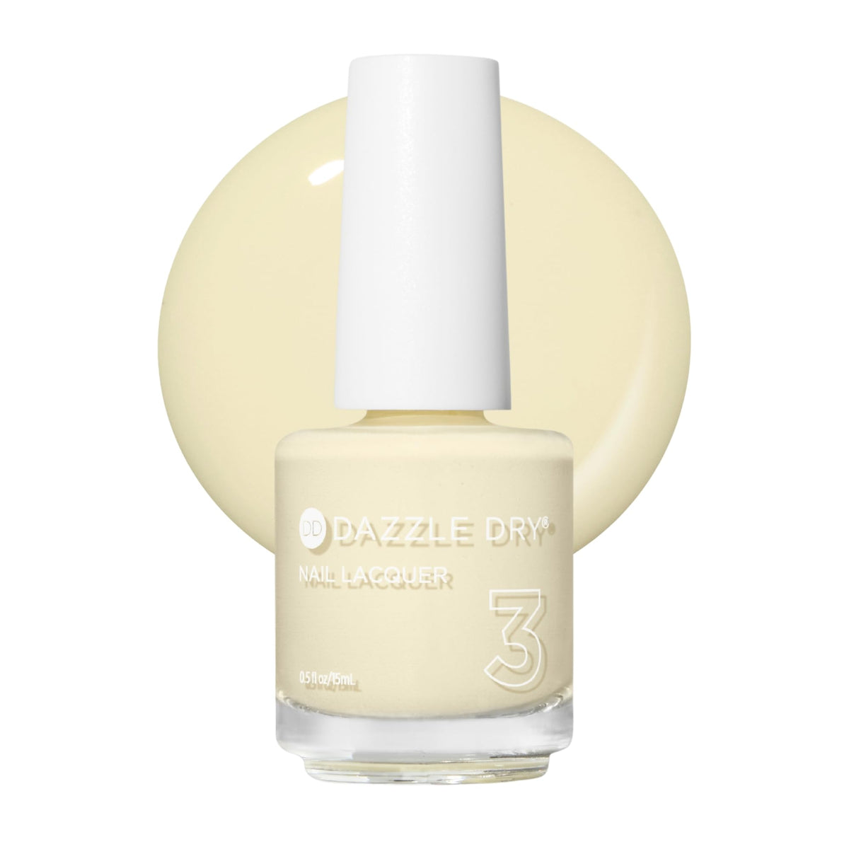 Dazzle Dry Sundress nail lacquer front view in buttery yellow, quick-drying finish.