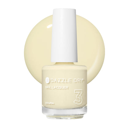 Dazzle Dry Sundress nail lacquer front view in buttery yellow, quick-drying finish.
