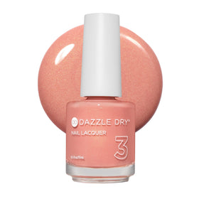 Dazzle Dry Sunset Glow bottle front; quick-drying salon finish.