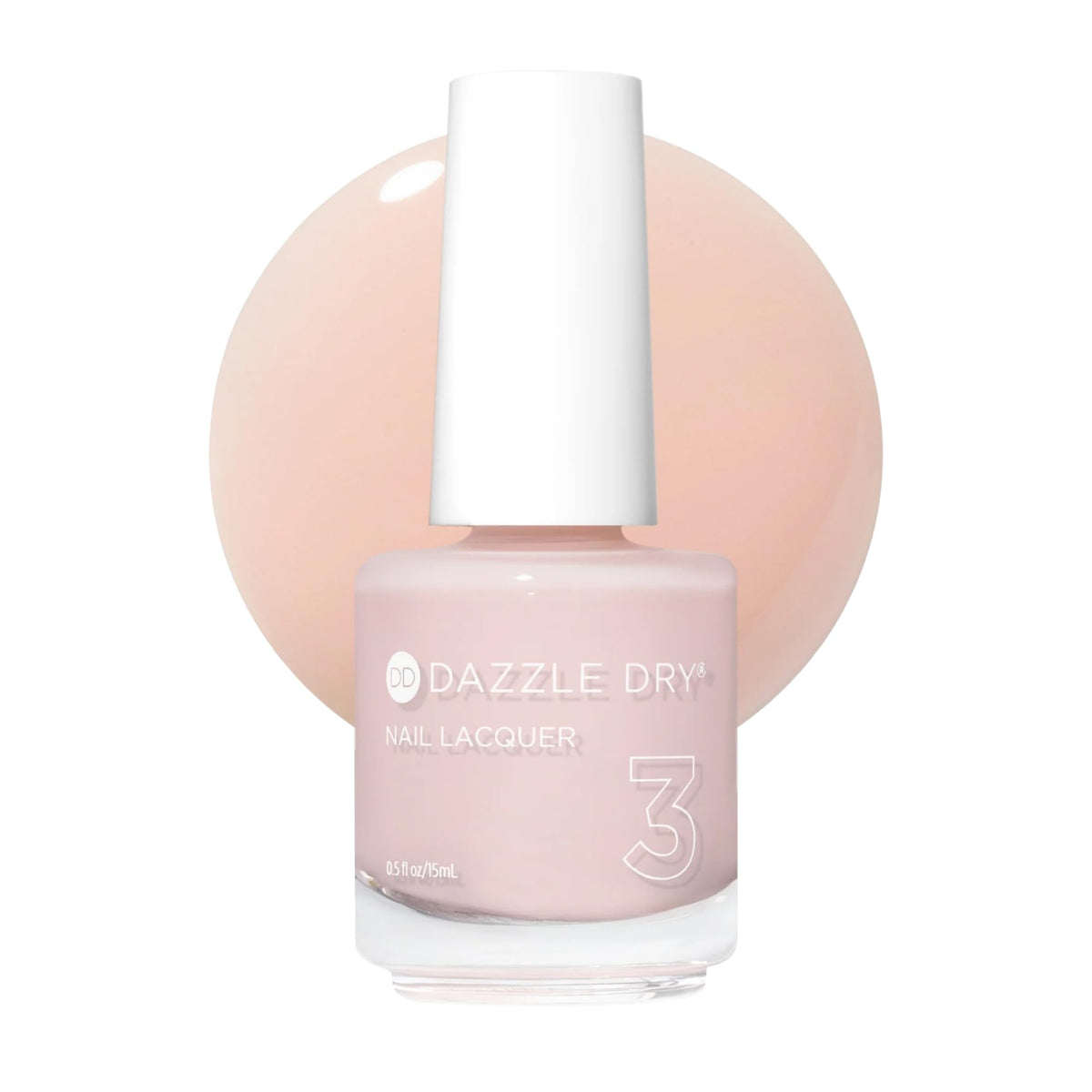 Dazzle Dry Truth semi-sheer pale pink swatch for fast-drying nails.