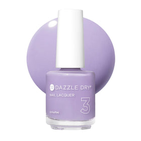 Dazzle Dry Week in Provence lavender bottle close-up showing long-lasting color.