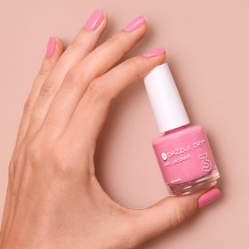 Soulmate bubblegum pink application demonstrates full-coverage cream look.