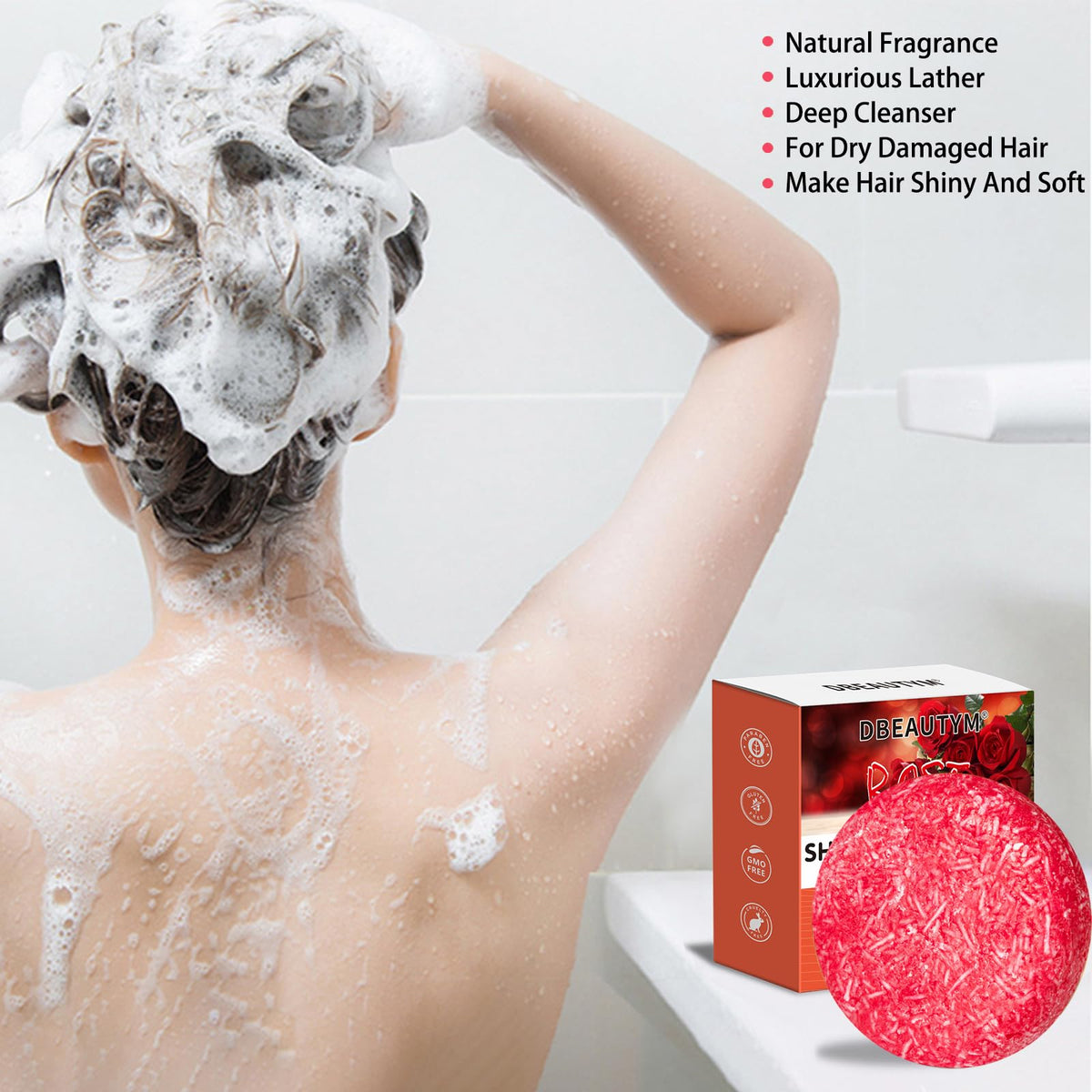 DBEAUTYM ginger shampoo bar to invigorate hair and improve manageability