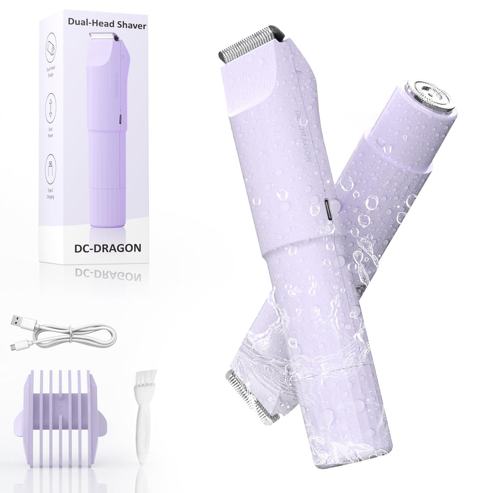 DC-Dragon bikini shaver with dual-head design for seamless home grooming.