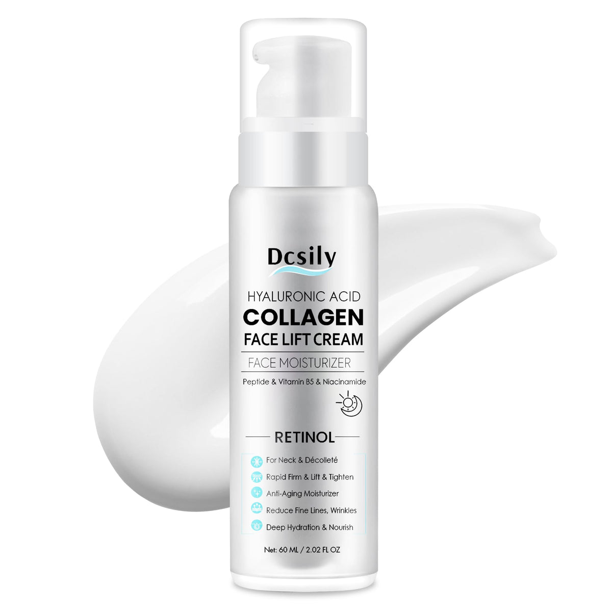 Dcsily neck tightening cream packaging shown for easy neck care