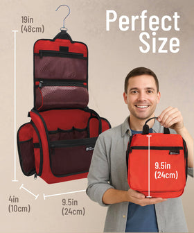 DD D&D Wanderlust bag hanging hook ready for easy access in bathroom