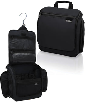 DD D&amp;D Wanderlust hanging toiletry bag open with organized compartments for easy access