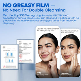 ddg cleansing balm blends squalane hazelnut oils and vitamin E