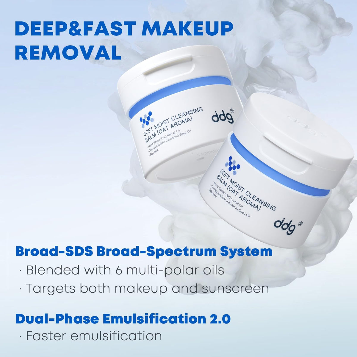 ddg Soft Moist Cleansing Balm being applied to skin for gentle cleansing