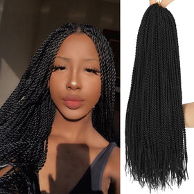 DDvation crochet braids Senegalese twist 14 inch 1B for quick full-head style