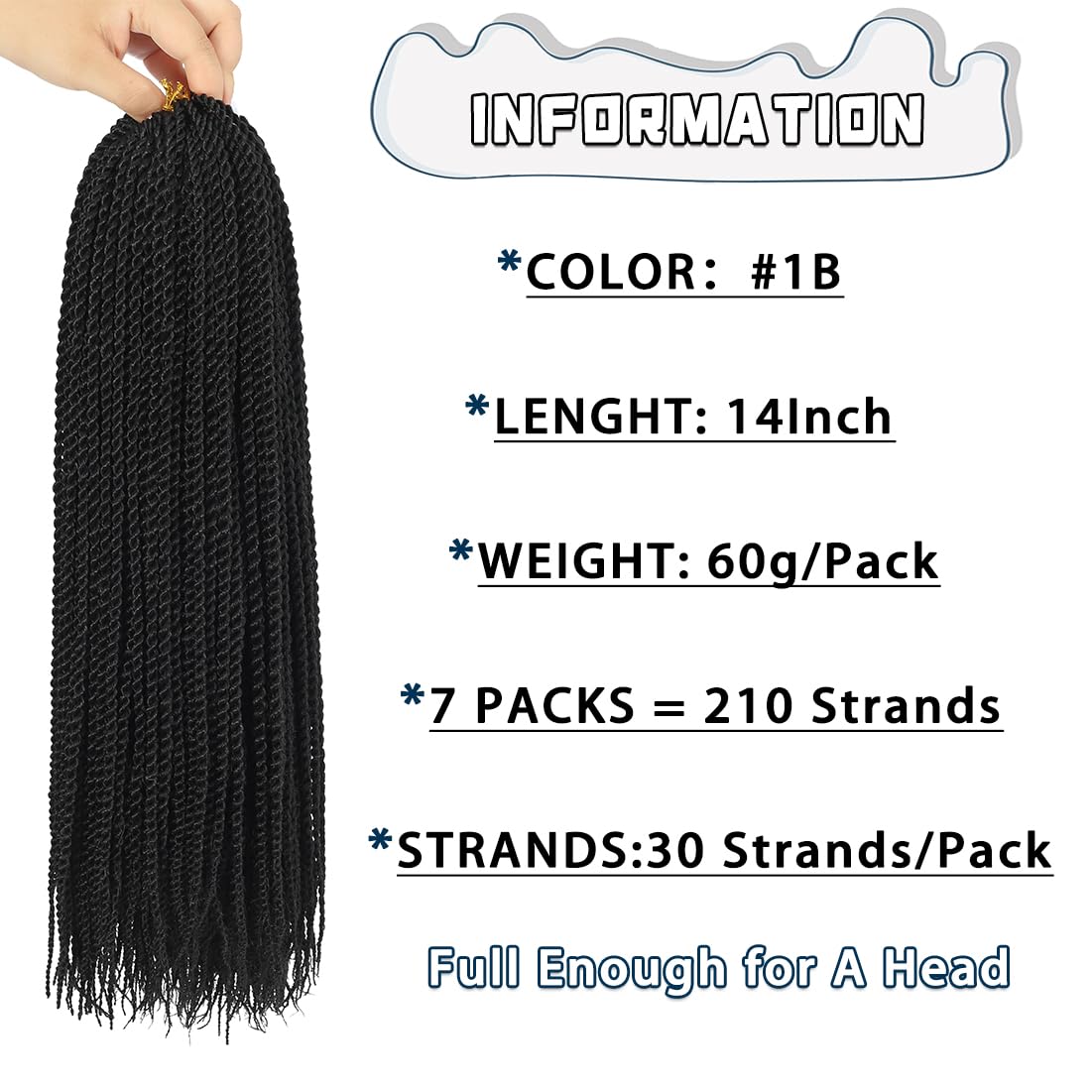 DDvation Senegalese twist crochet hair ombre 14 inch showcases natural color blend