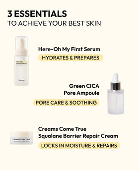 De:maf Here-Oh First Serum application boosts hydration and comfort.
