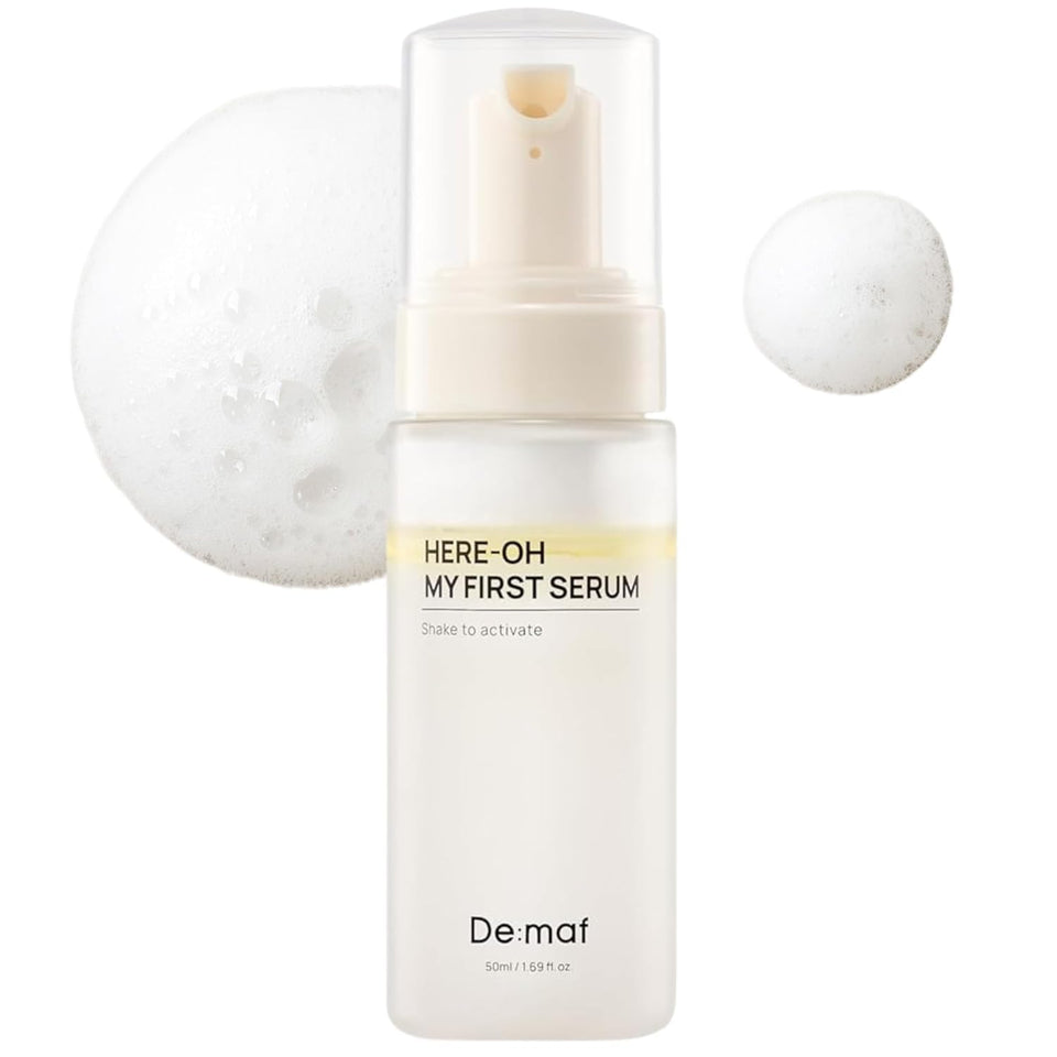 De:maf Here-Oh My First Hydrating Serum bottle for daily hydration.