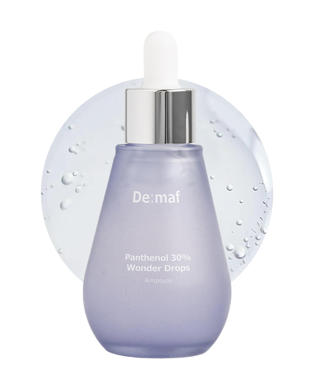 De:maf Panthenol 30% Wonder Drops Ampoule bottle for instant calm and glow.