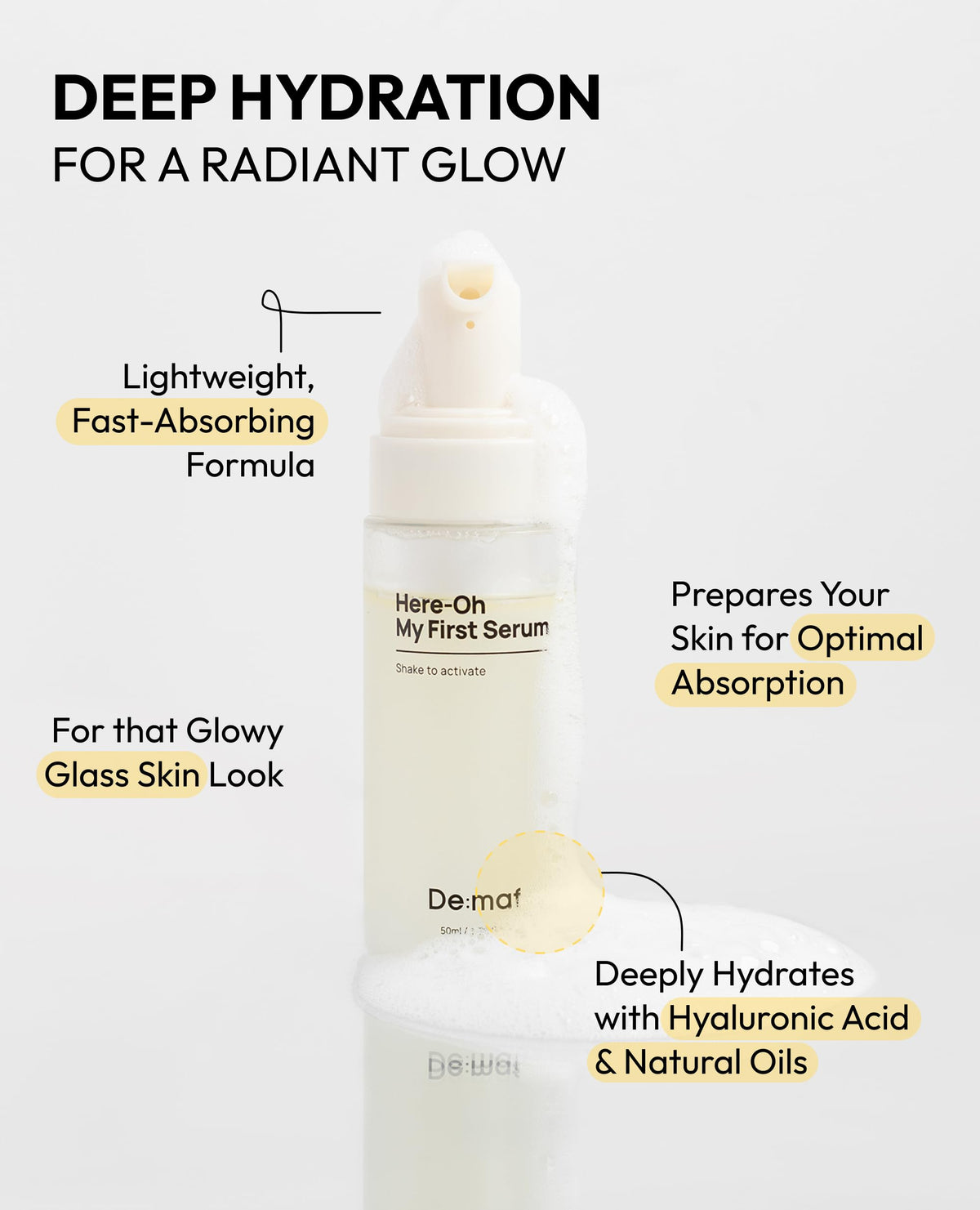 De:maf soothing facial toner bottle ready to refresh and calm skin