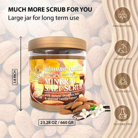 Eco-friendly recyclable packaging for Dead Sea Collection Almond Vanilla products