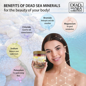 Scrub applied on wet skin from Dead Sea Collection Almond Vanilla