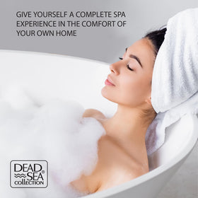 Dead Sea Collection bath salts aroma close-up for spa-like feel