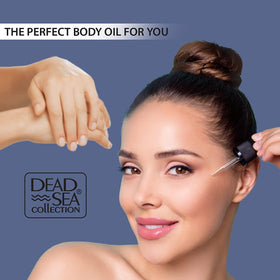 Dead Sea Collection body oil absorbs quickly for smooth skin