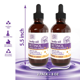 Dead Sea Collection body oil bottle with dropper for precise, economical application