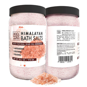 Cap seal visible to preserve freshness of Himalayan bath salts