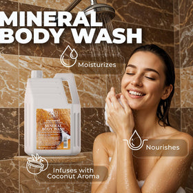 Dead Sea Collection coconut wash foam producing rich lather on skin