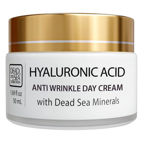 Dead Sea Collection Day Cream bottle for daily hydration with a non-greasy finish.