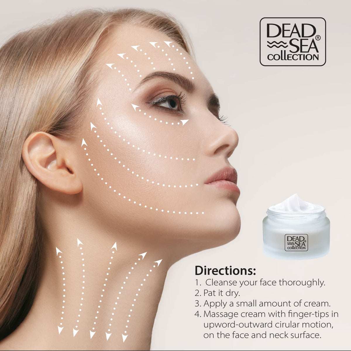 Pump dispenser of Dead Sea Collection Day Cream for easy, measured use.