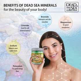 Dead Sea Collection Eucalyptus Salt Scrub during massage on skin.