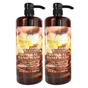 Dead Sea Collection almond vanilla hand soap bottle with pump for daily moisture