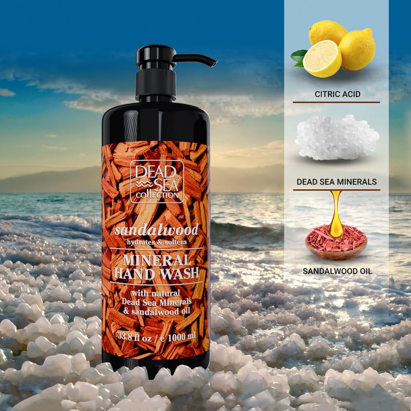 Dead Sea Collection hand soap foam lather closeup highlighting gentle cleansing and moisturization